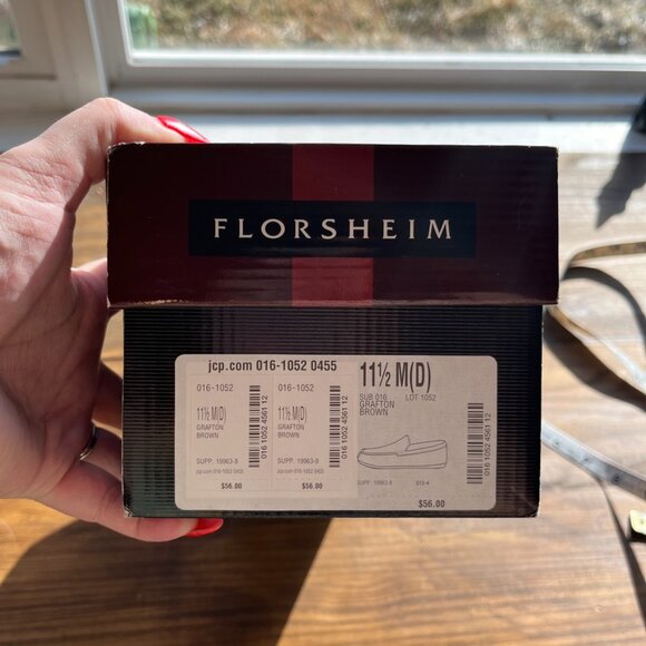 Florsheim Loafers Size 11.5 Mens Grafton Brown Leather Driver Slip On Shoes NIB main image 5